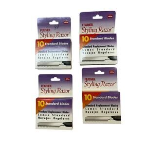 Lot of 40 New Feather Standard Replacement Blades Styling Razor Hair Salon